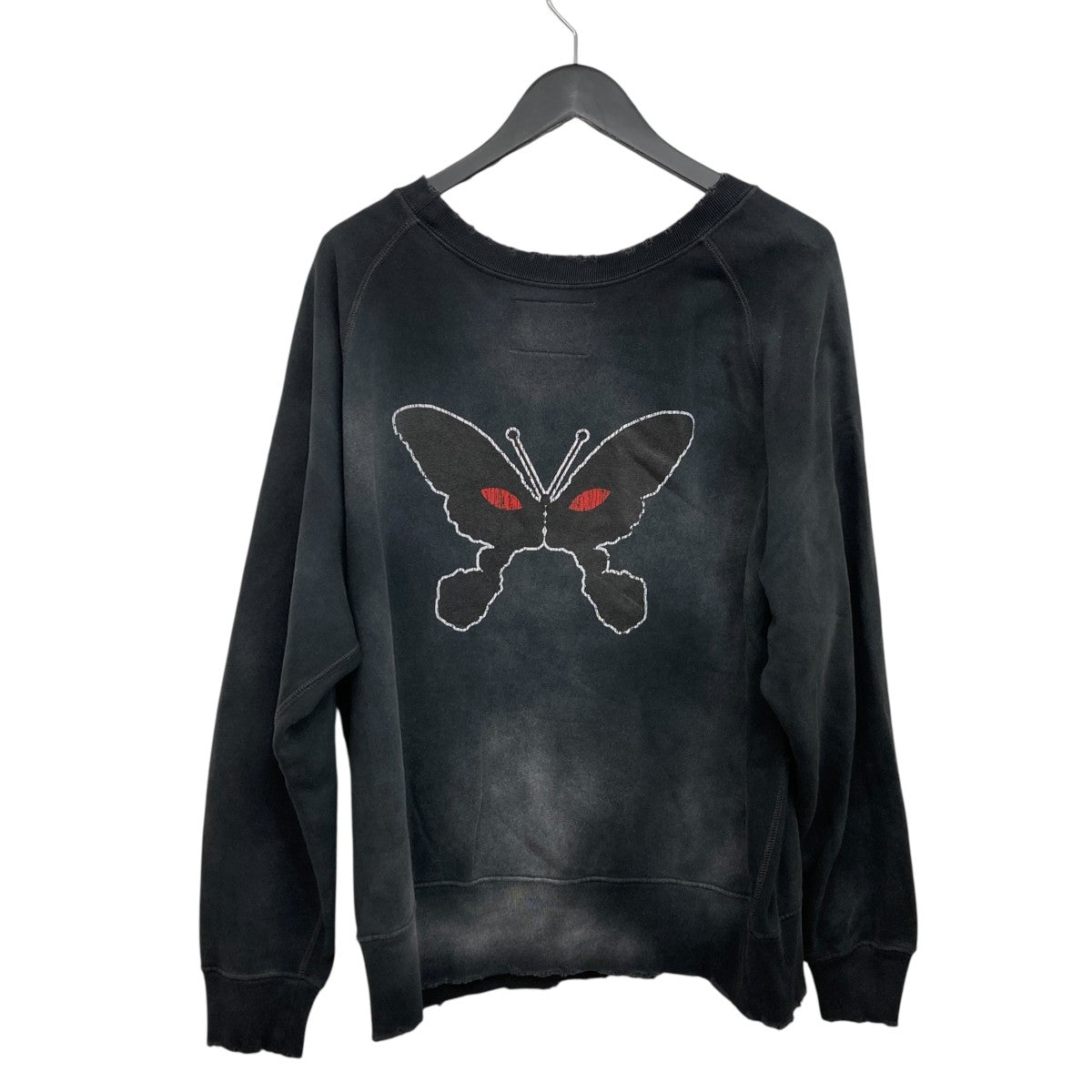 BEAMS別注 DAMEGE FLOCKY PRINT CREWNECK SWEATクルーネックスウェット