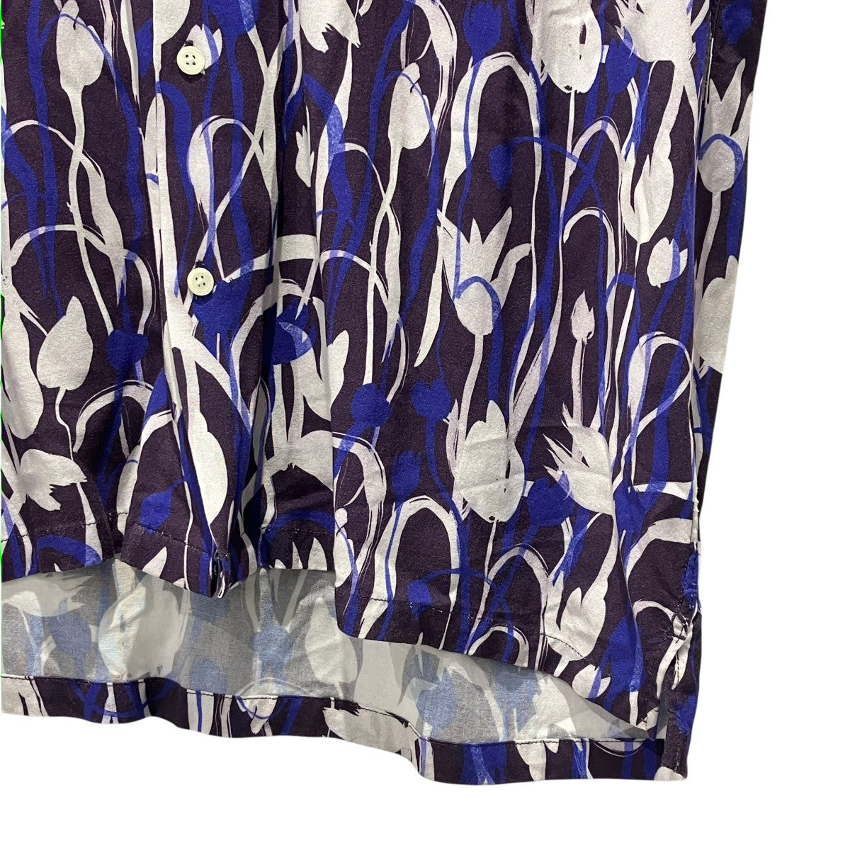 TURIP PRINT SHORT SLEEVED SHIRT IN COTTON半袖シャツ