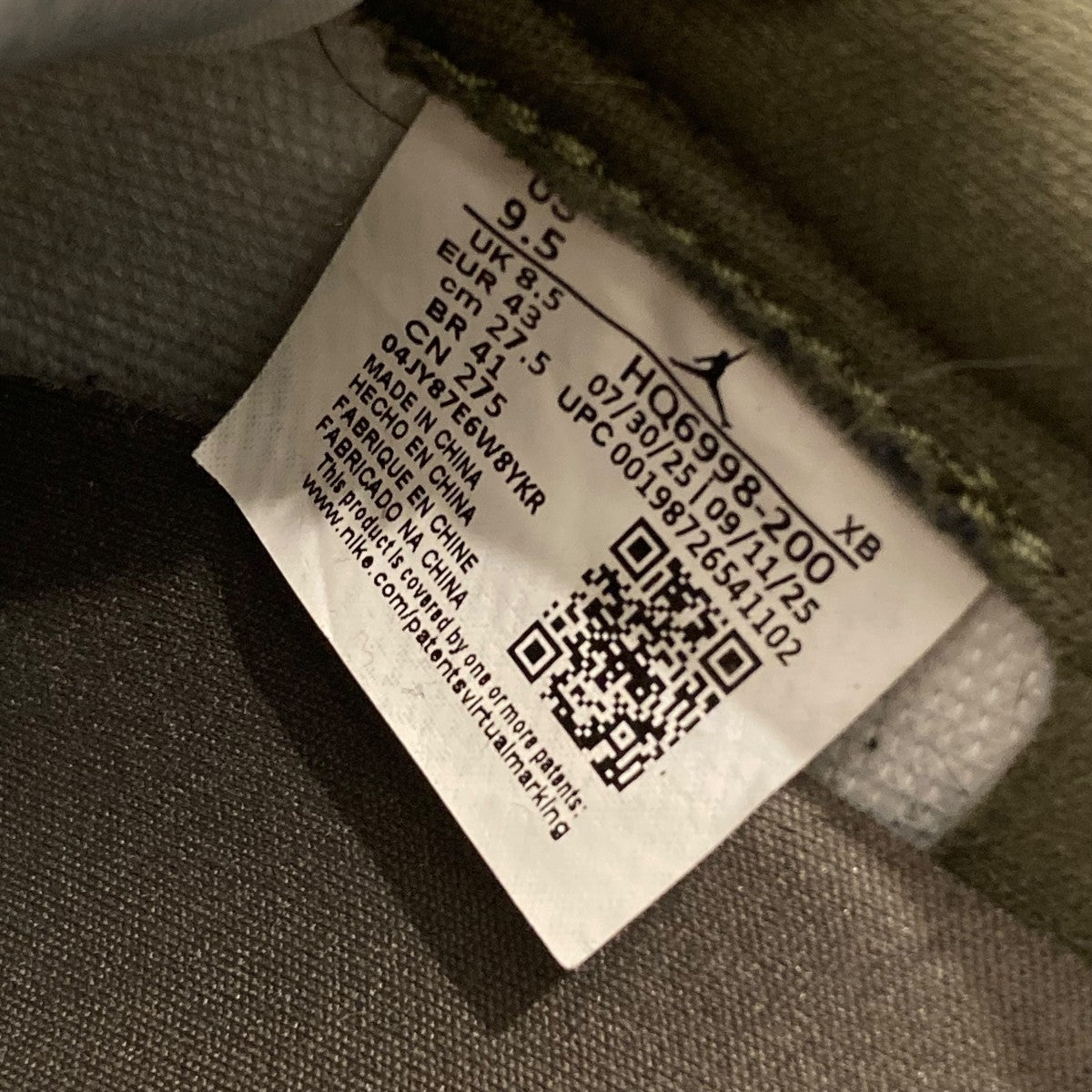 Air Jordan 1 Low OGスニーカーHQ6998-200