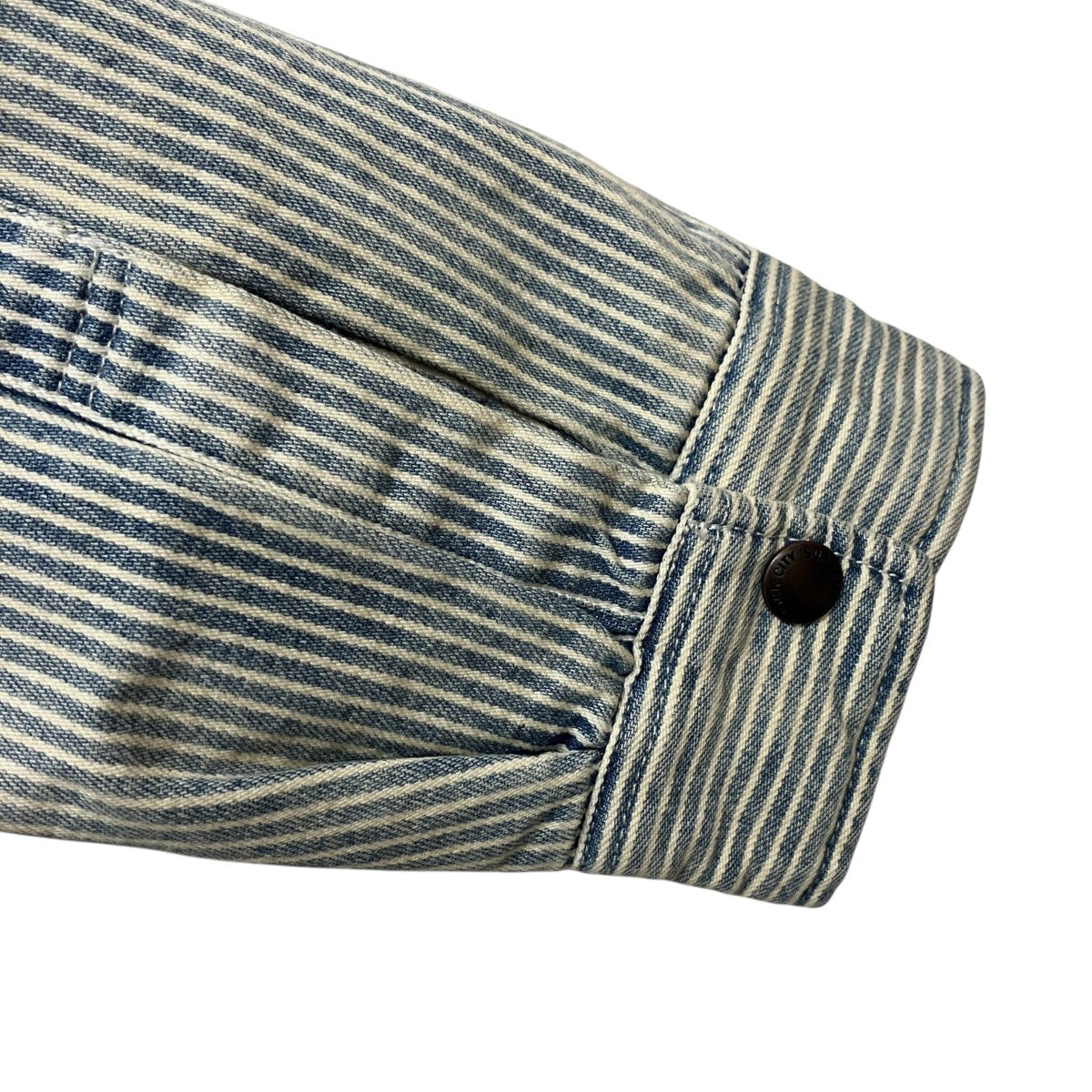 Supreme 26SSQuilted Lined Denim Snap Shirtストライプデニムジャケット 古着・中古-4枚目のアイテム画像
