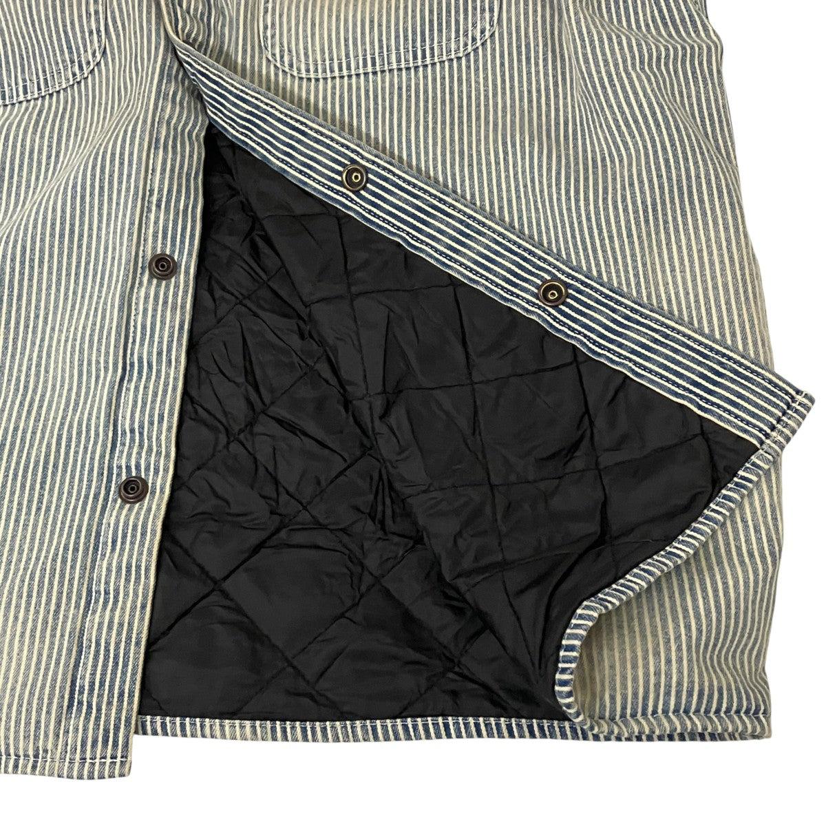 Supreme 26SSQuilted Lined Denim Snap Shirtストライプデニムジャケット 古着・中古-5枚目のアイテム画像