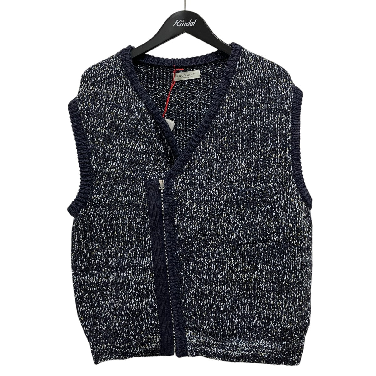 ENCOMING Knitted Asymmetric VestニットベストSS23-KNAV 古着・中古-1枚目のアイテム画像