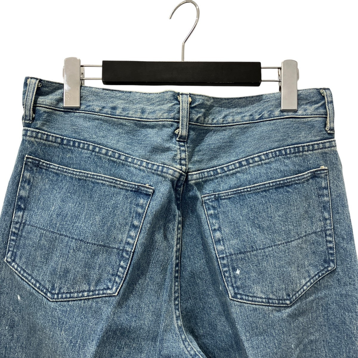 DENIM SEMI FLARED TROUSERS   LIGHT INDIGOデニムパンツRM252-012