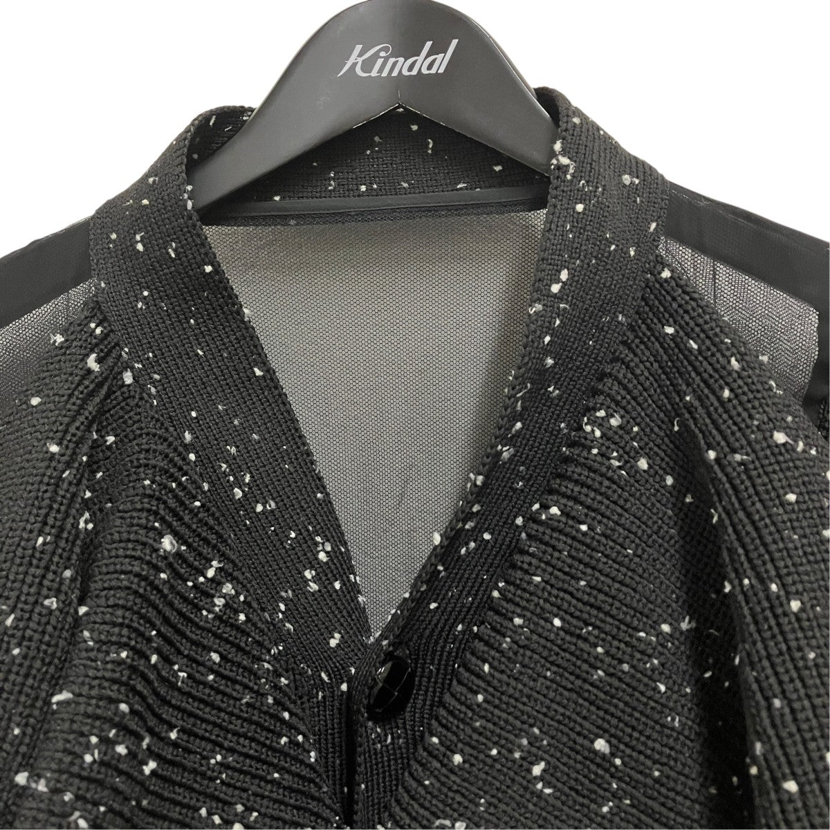 sacai(サカイ) シアー切替ミックスフリルニットカーディガン25-07813