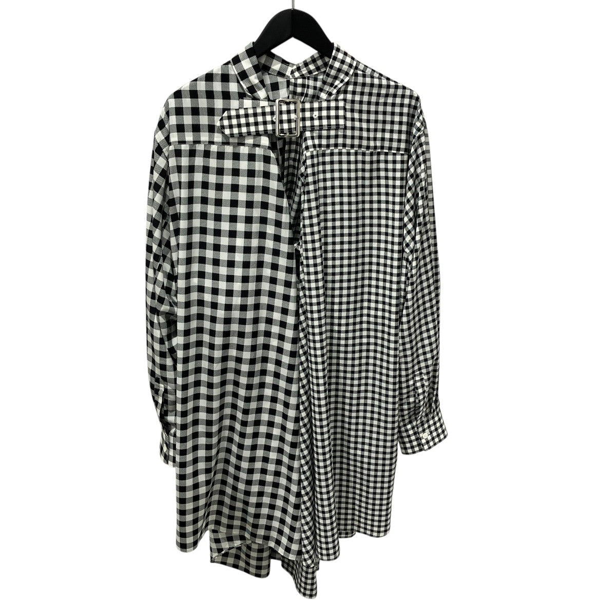 25AW2重デザインギンガムチェック長袖シャツGP-B003