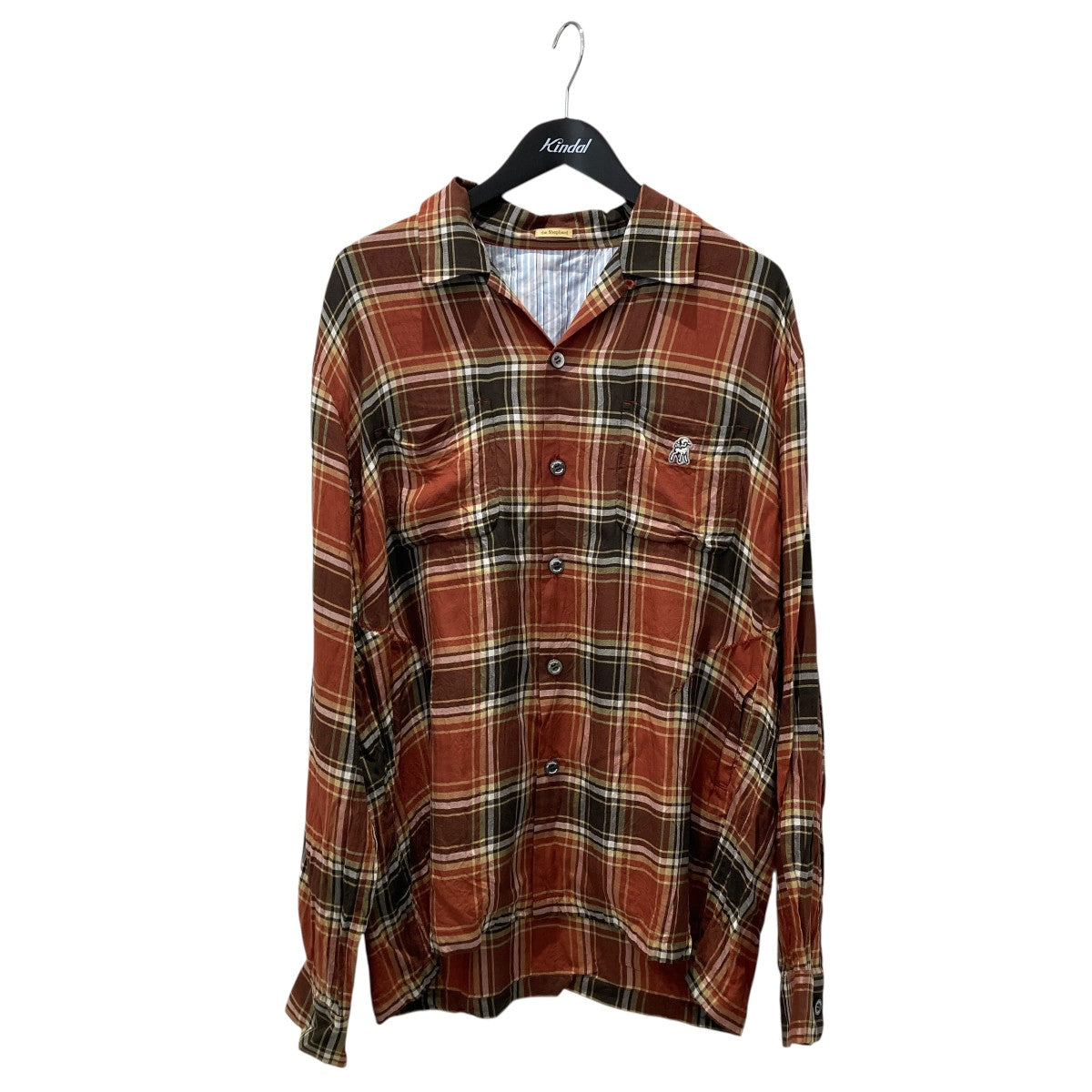 24SSRayon blend cotton open collar shirtチェックシャツUS1D4492