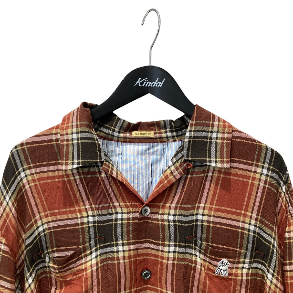 24SSRayon blend cotton open collar shirtチェックシャツUS1D4492