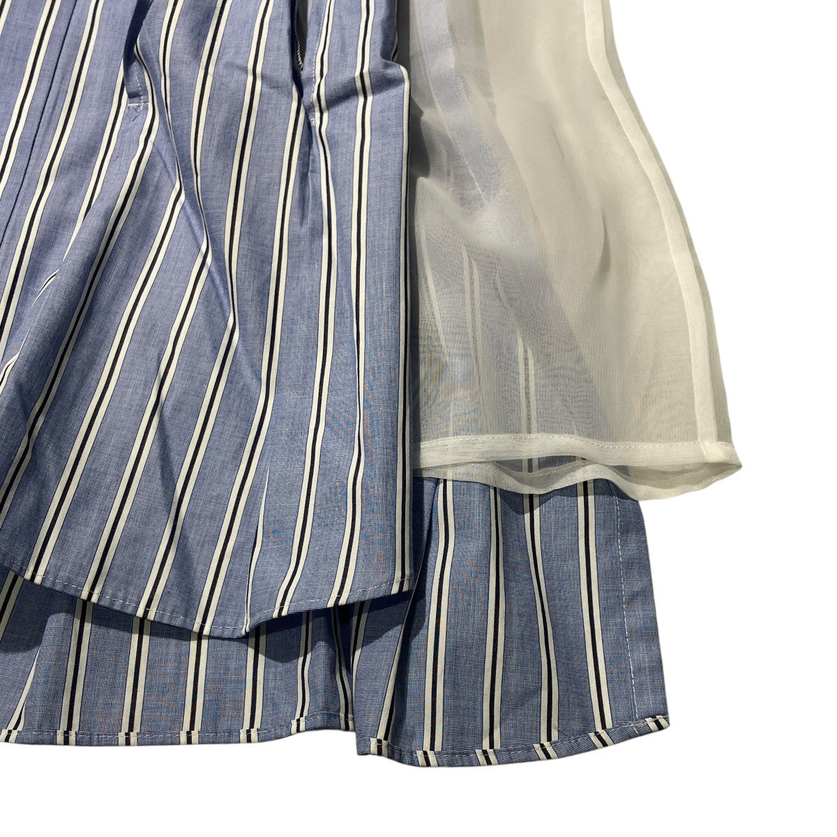 3AWChiffon Mix Cotton Poplinシャツ23-06918