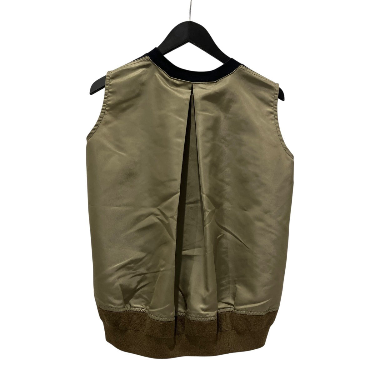 Nylon Twill Mix Cotton Jersey Tank Topベスト25-07695
