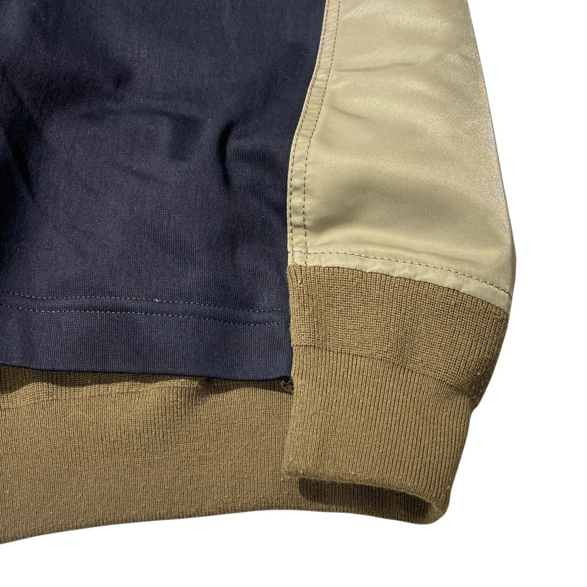 Nylon Twill Mix Cotton Jersey Tank Topベスト25-07695