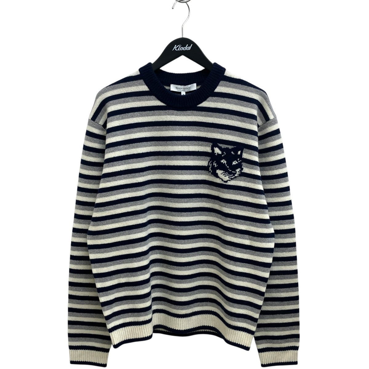 FOX HEAD INTARSIA STRIPED COMFORT JUMPER STRIPEセーターNM00802KM0329
