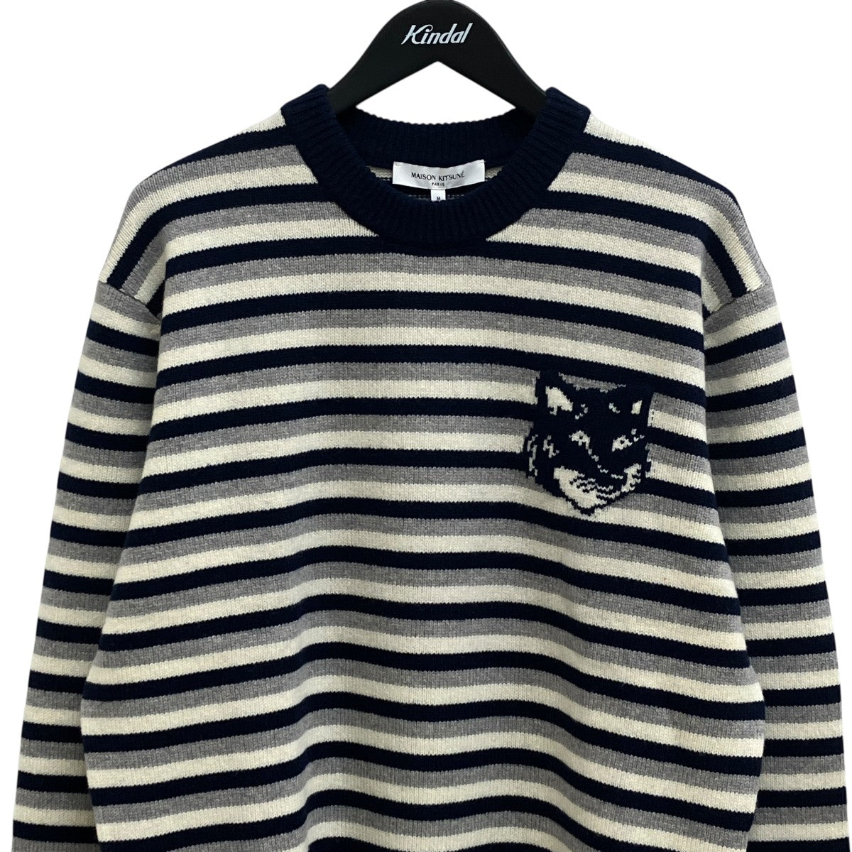 FOX HEAD INTARSIA STRIPED COMFORT JUMPER STRIPEセーターNM00802KM0329