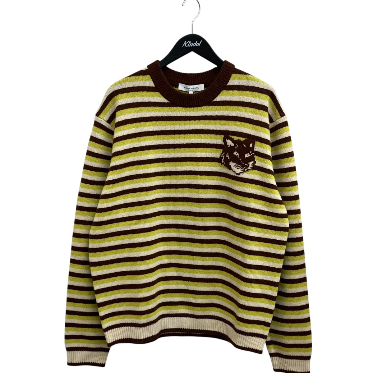 FOX HEAD INTARSIA STRIPED COMFORT JUMPER STRIPEセーターNM00802KM0329