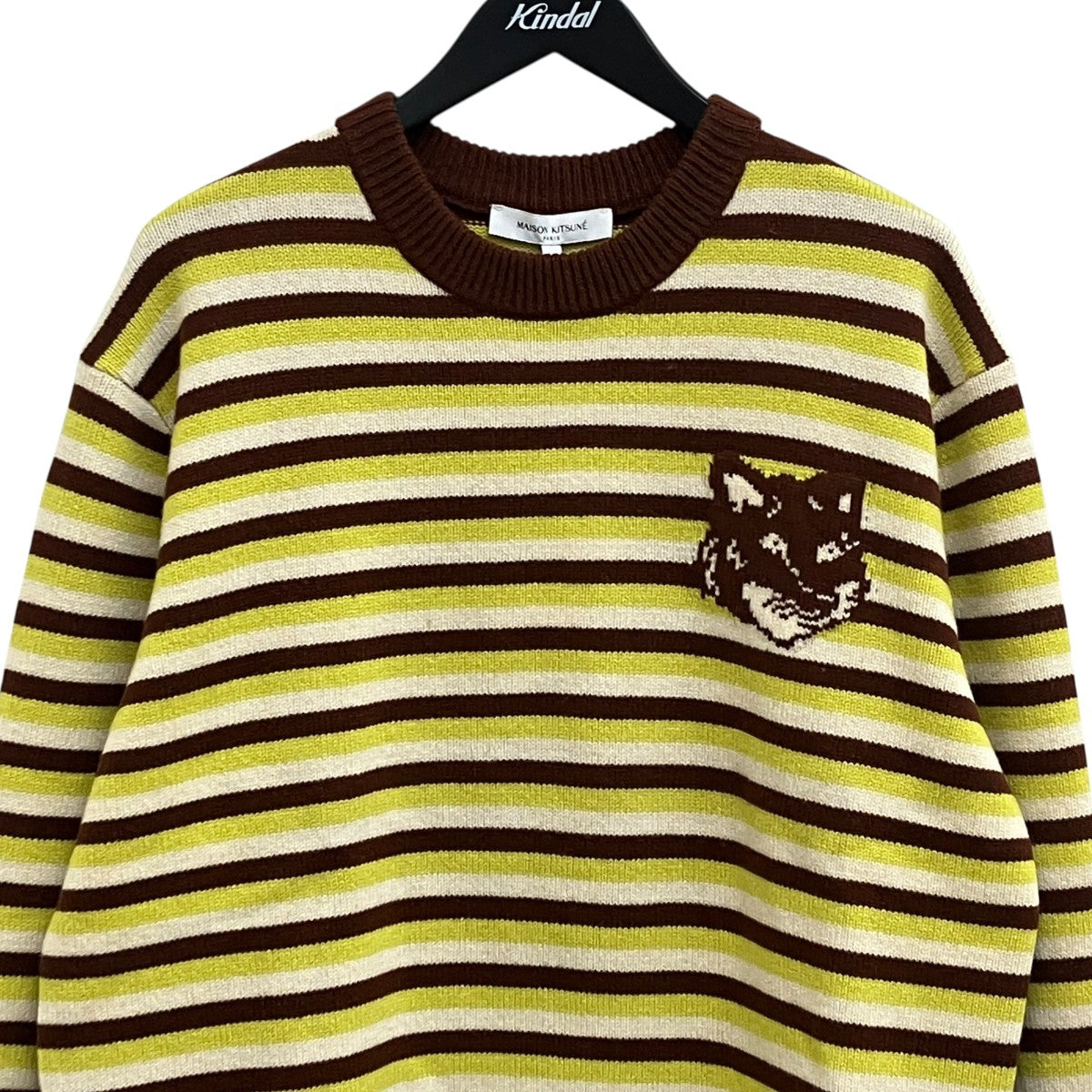 FOX HEAD INTARSIA STRIPED COMFORT JUMPER STRIPEセーターNM00802KM0329