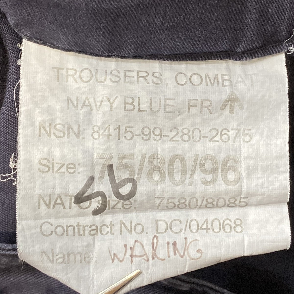 イギリス海軍 ROYAL NAVY8415-99-280-2675