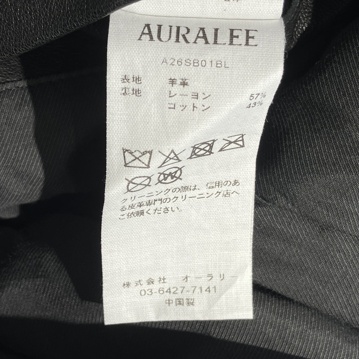 AURALEE 26SSTEXTURED LAMB LEATHER BLOUSONレザーコートA26SB01BL 古着・中古-7枚目のアイテム画像
