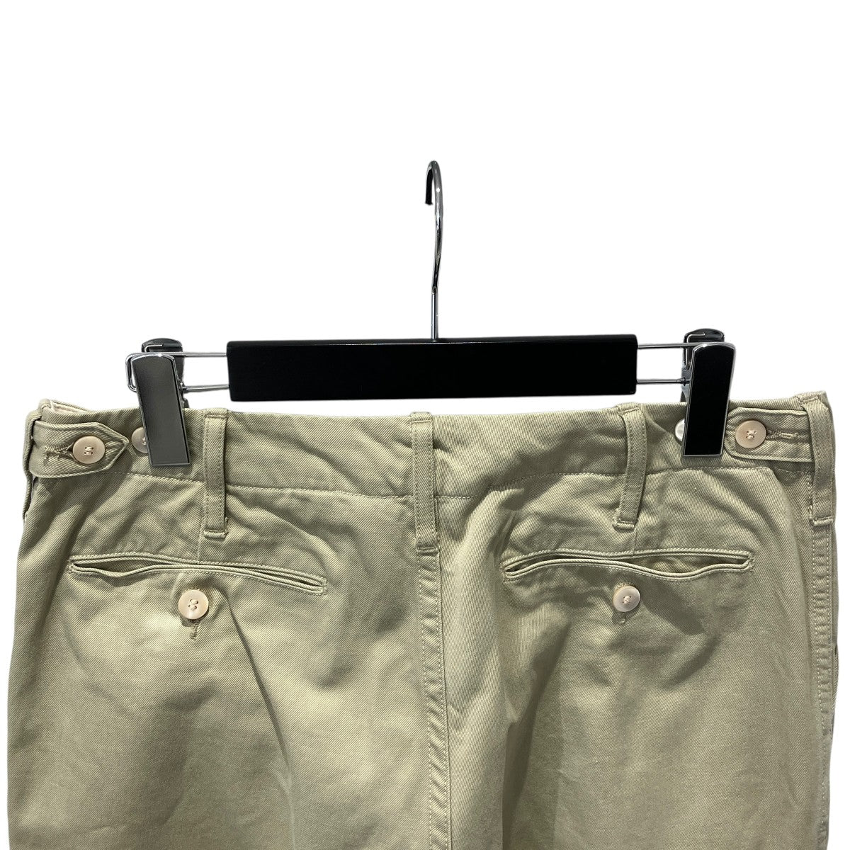 AURALEE WASHED FINX LIGHT CHINO PANTSチノパンツA21SP01FC 古着・中古-4枚目のアイテム画像