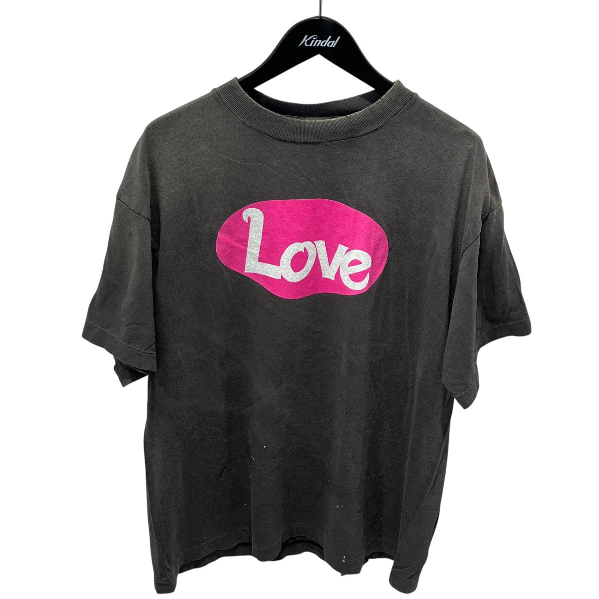 SAINT MICHAEL 25SSSS TEE／LOVE／BLACK半袖TシャツSM-HR8-0000-012 古着・中古-1枚目のアイテム画像