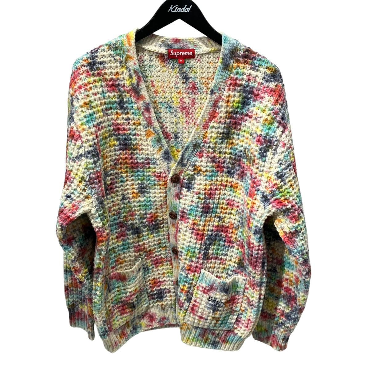 21AWWaffle Knit Cardigan Tie Dyeニットカーディガン