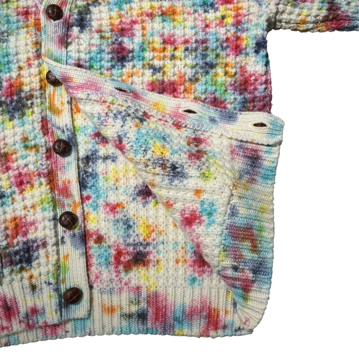 21AWWaffle Knit Cardigan Tie Dyeニットカーディガン
