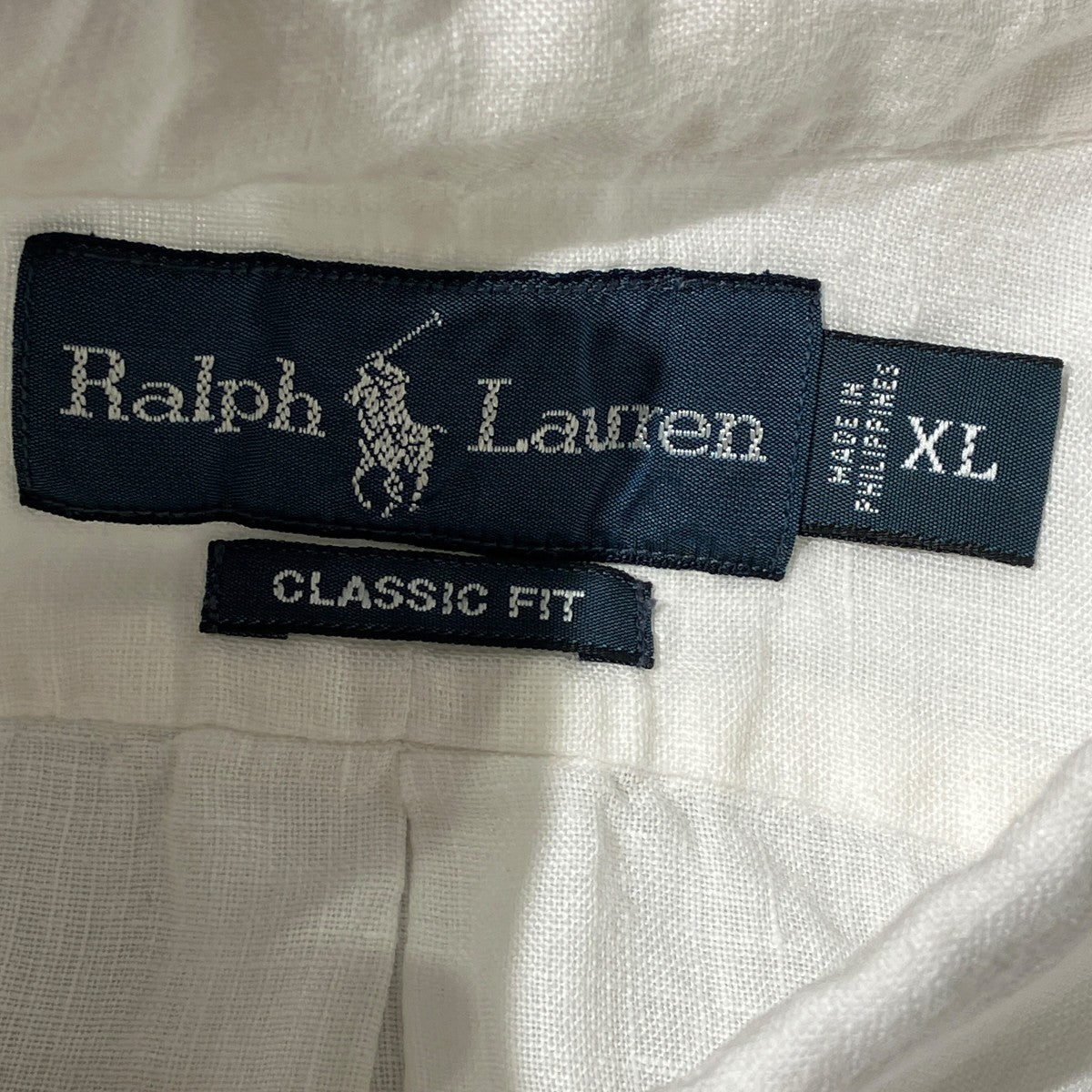 Classic Fit リネン ポニー刺繍半袖シャツ