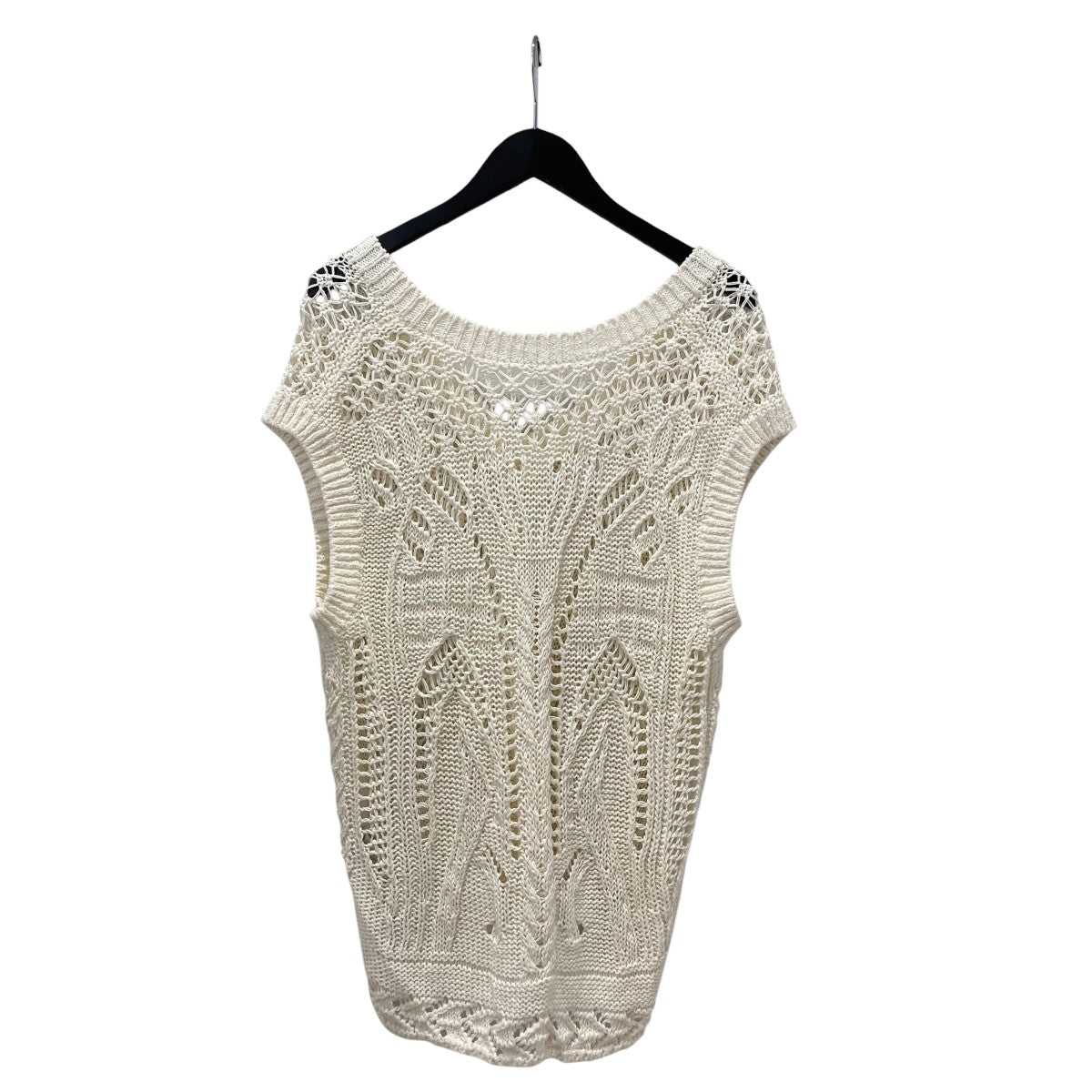 Curtain Lace Pattern Knitted V Neck VestベストMM21SS-KN006