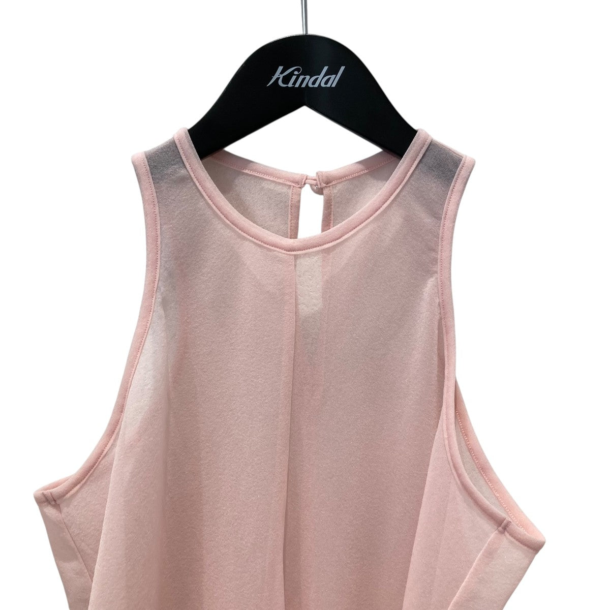 26SSDraped Jersey Sheer Sleeveless Top - pinkノースリーブカットソーMM26SS-JS090