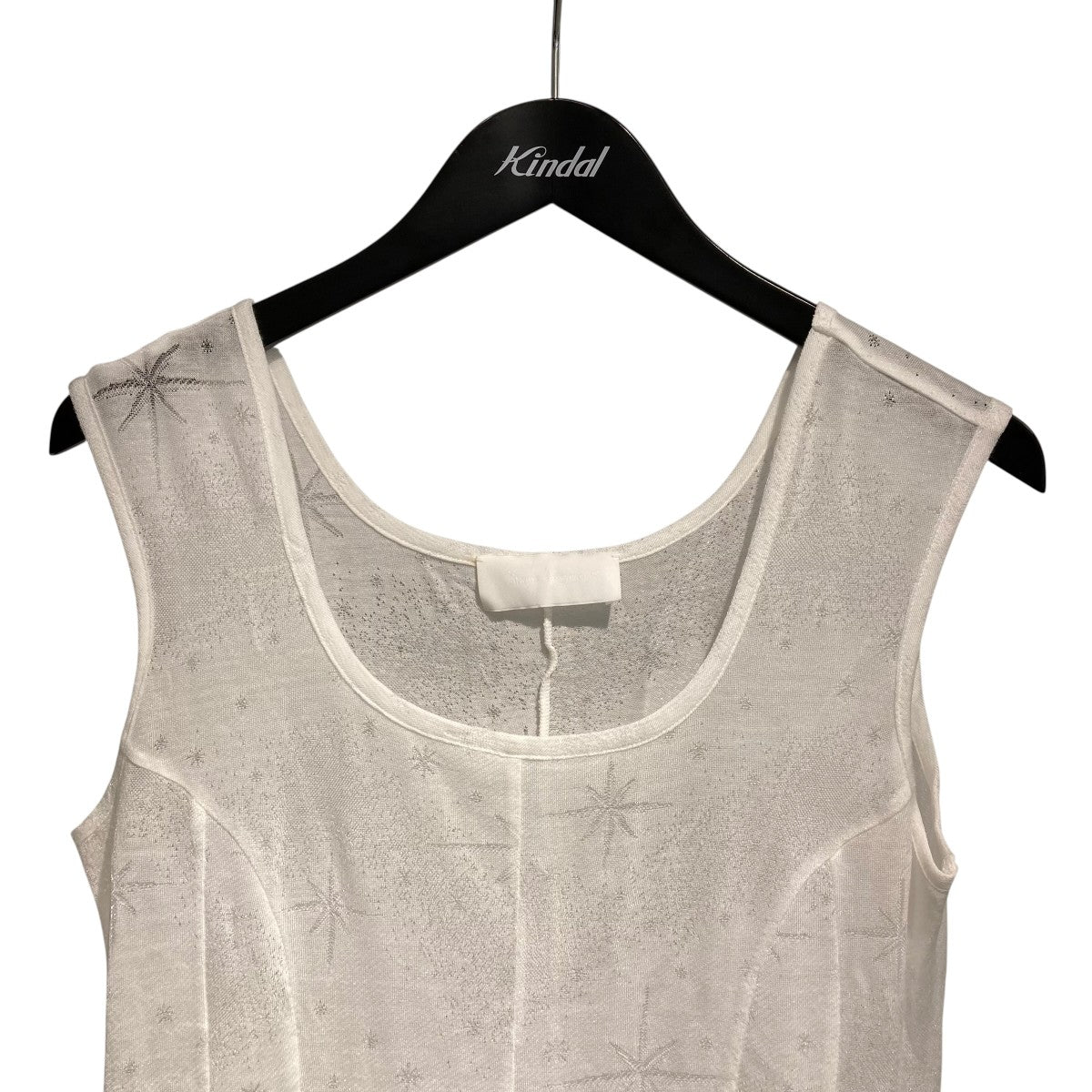 Starry Jersey Sheer Dress - greyノースリーブワンピースMM26SS-JS025