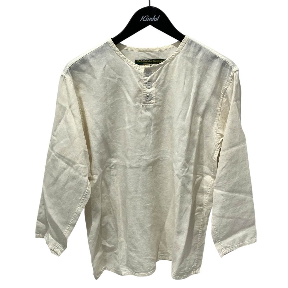 LINEN GRANDPA SHIRTヘンリーネックカットソー