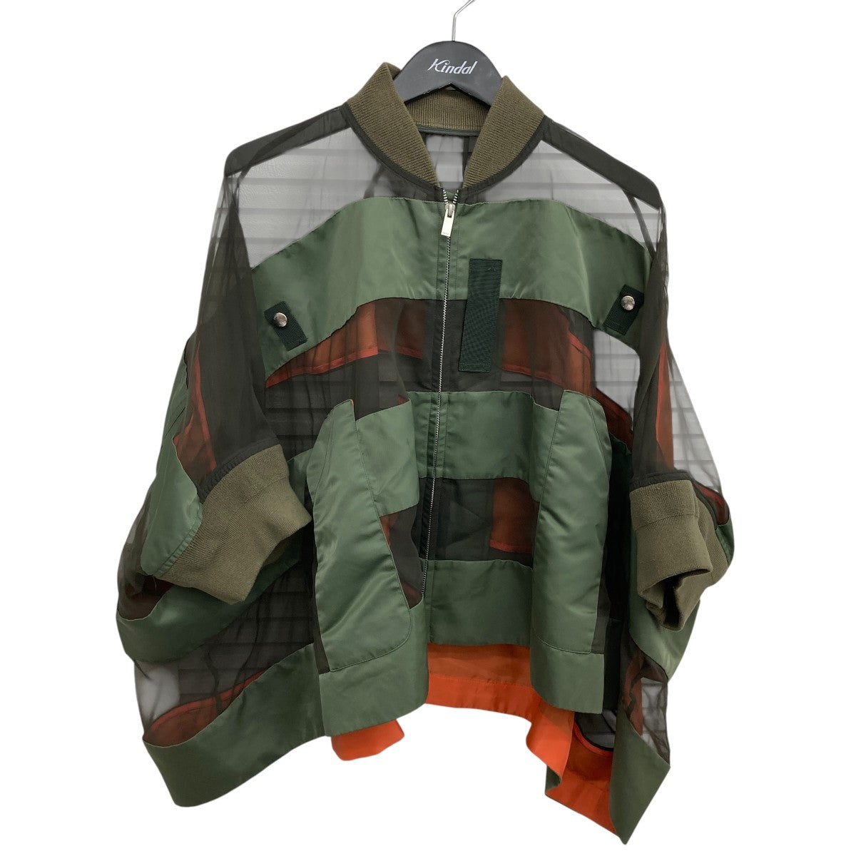 Nylon Twill×Chiffon Blouson21-05544