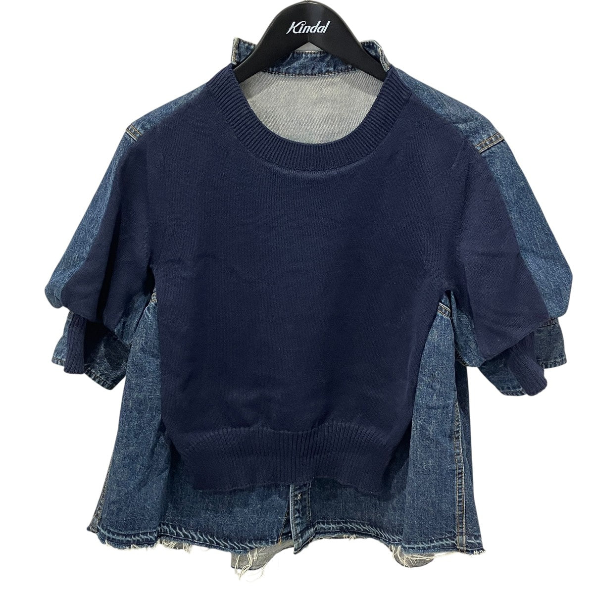 Denim × Knit Pullover半袖シャツ24-07137