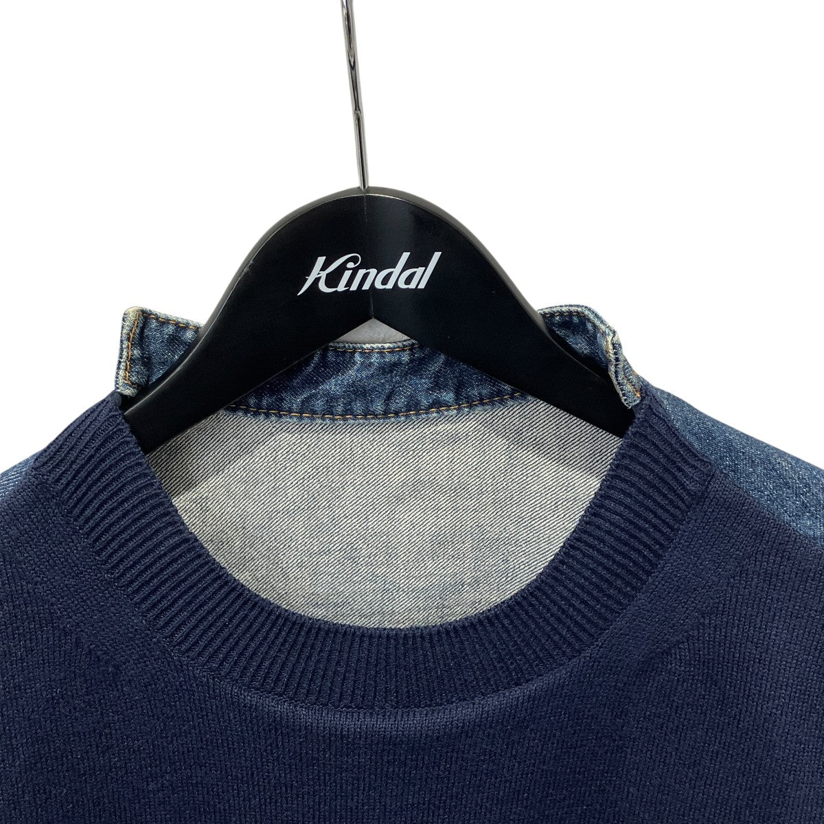 Denim × Knit Pullover半袖シャツ24-07137