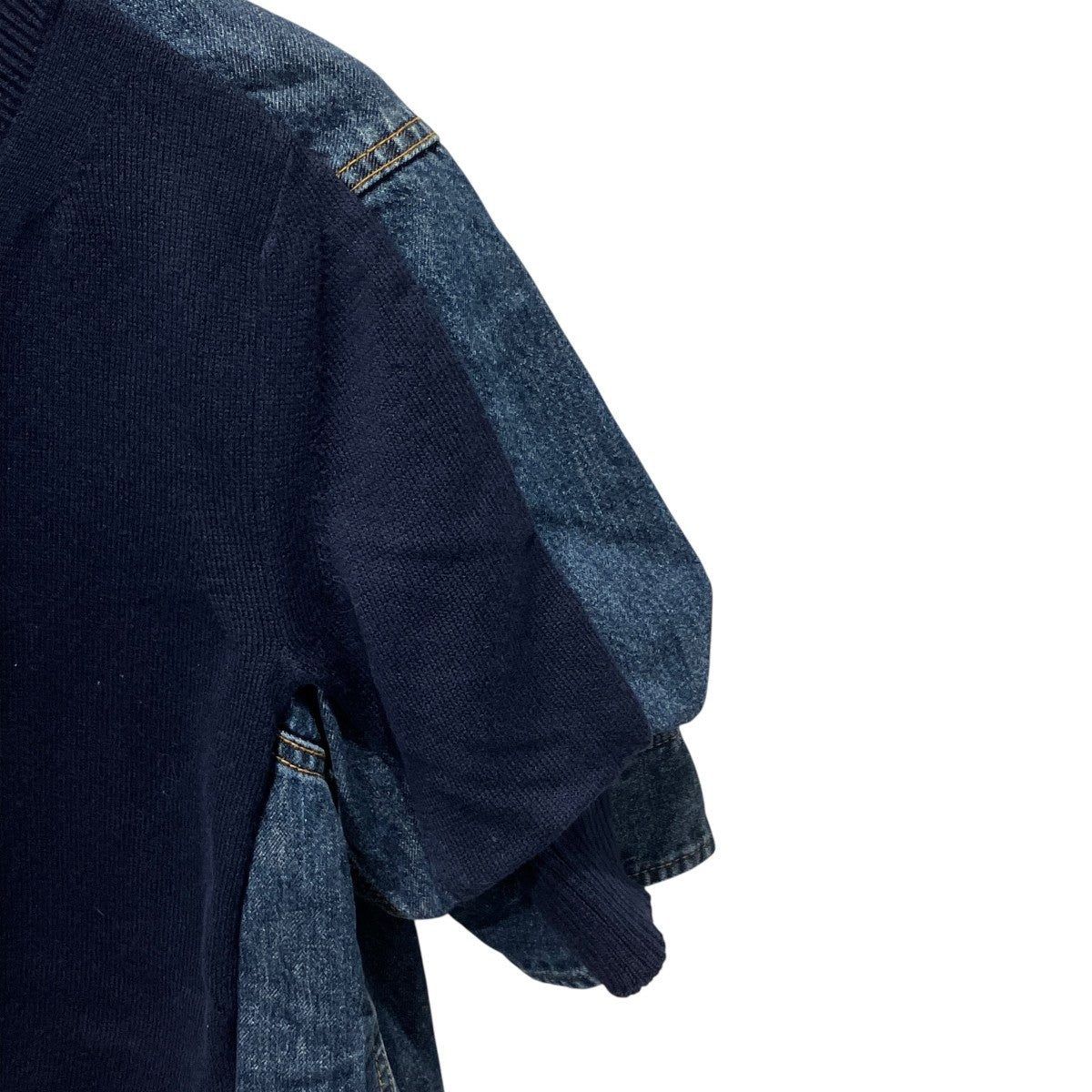 Denim × Knit Pullover半袖シャツ24-07137
