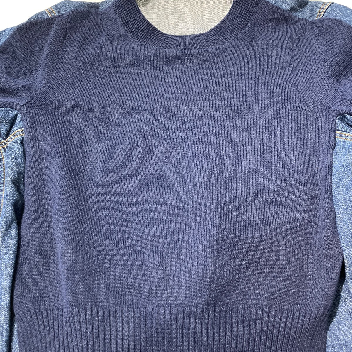 Denim × Knit Pullover半袖シャツ24-07137