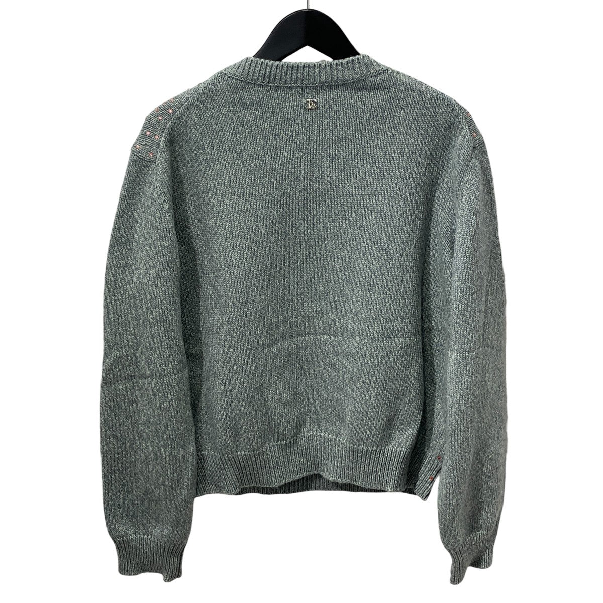 CHANEL 22AWカシミヤココマークラインストーンニットP73896K10578 古着・中古-2枚目のアイテム画像
