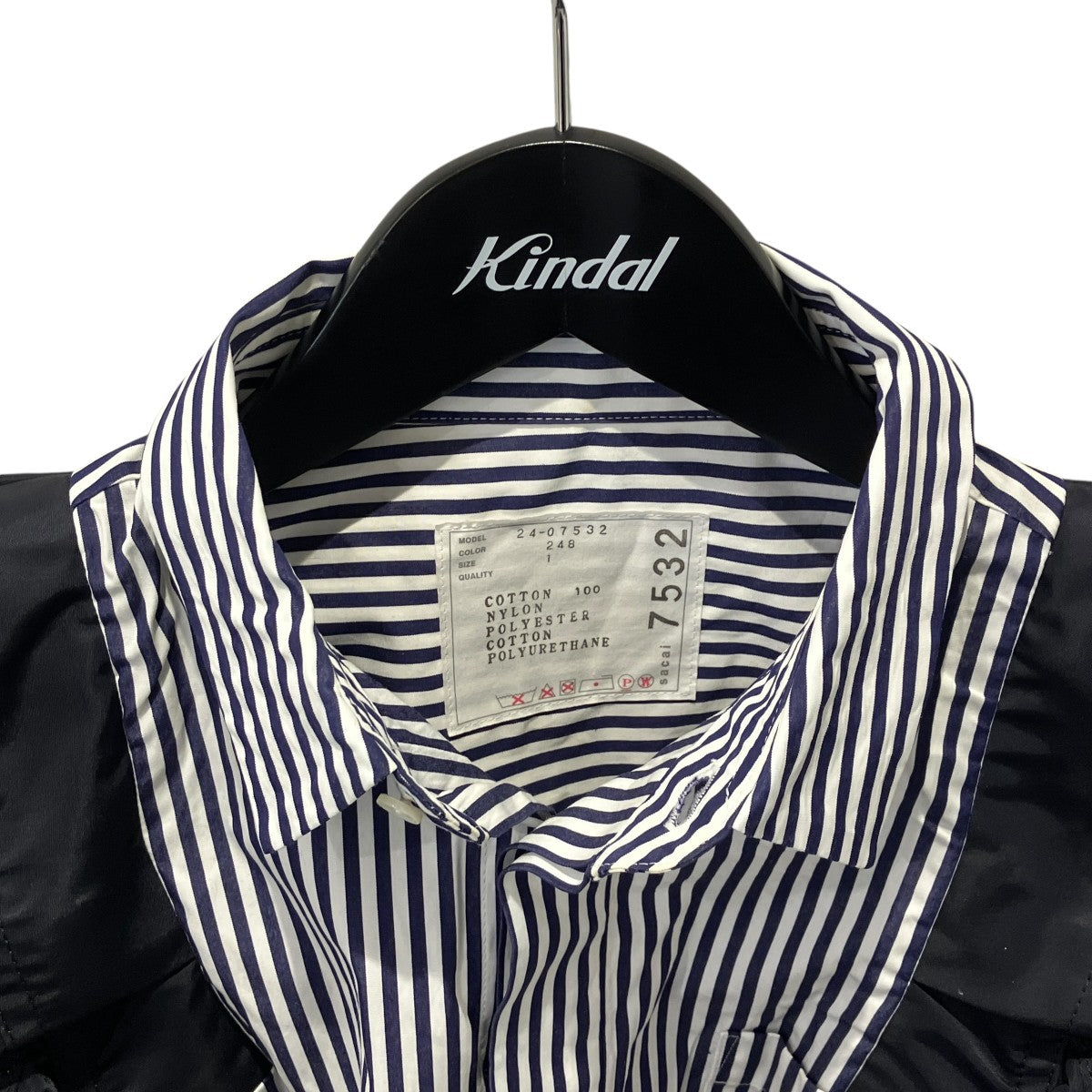 Cotton Poplin x Nylon Twill Shirt半袖ブラウス24-07532