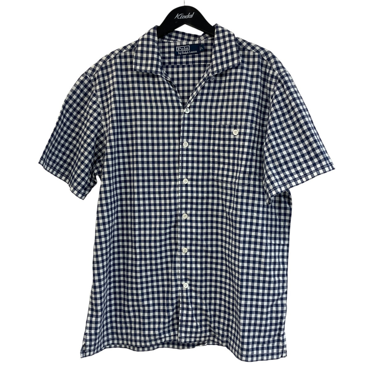 90sOpen Collar Short Sleeve Shirt COTTON GINGHAM CHECK半袖シャツ