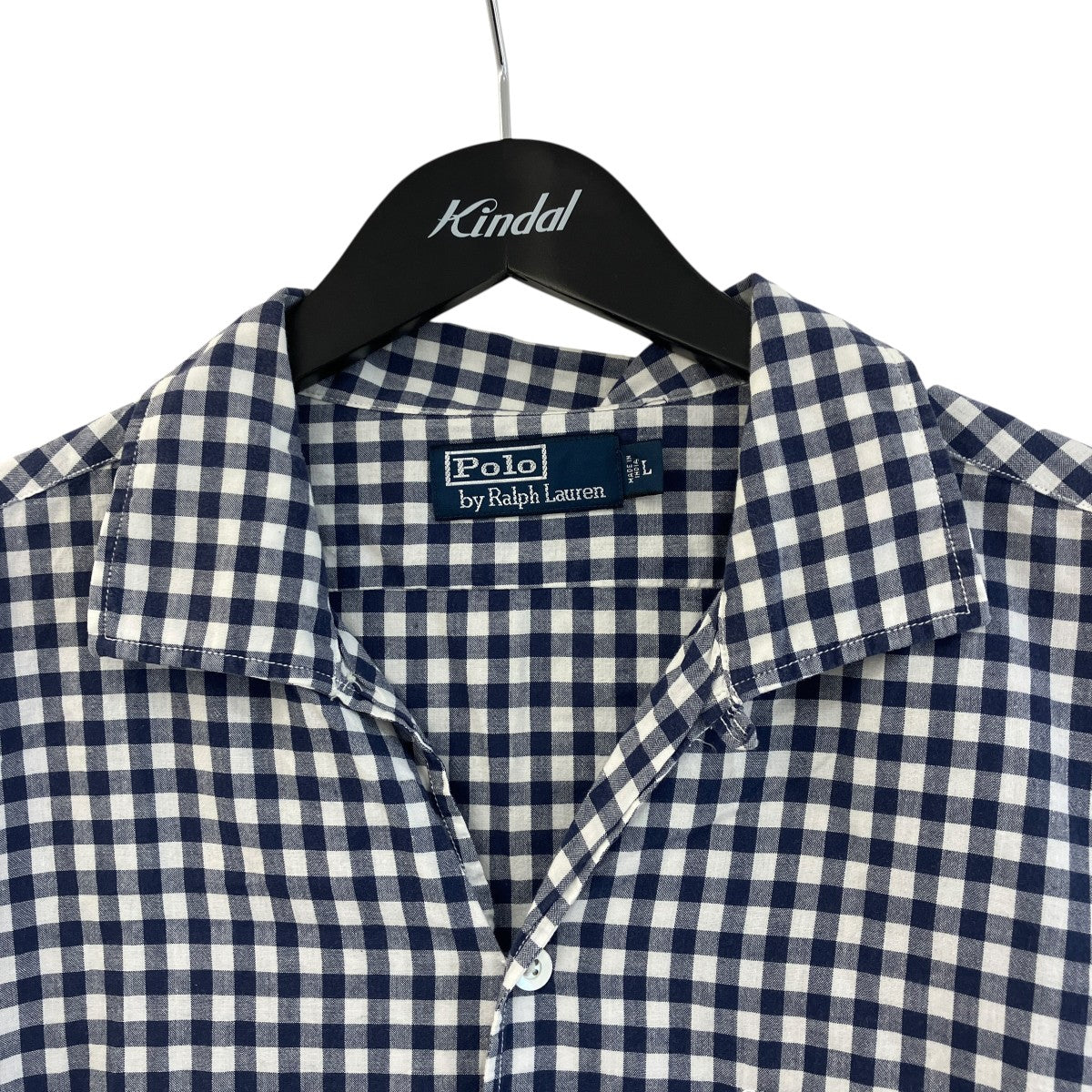 90sOpen Collar Short Sleeve Shirt COTTON GINGHAM CHECK半袖シャツ