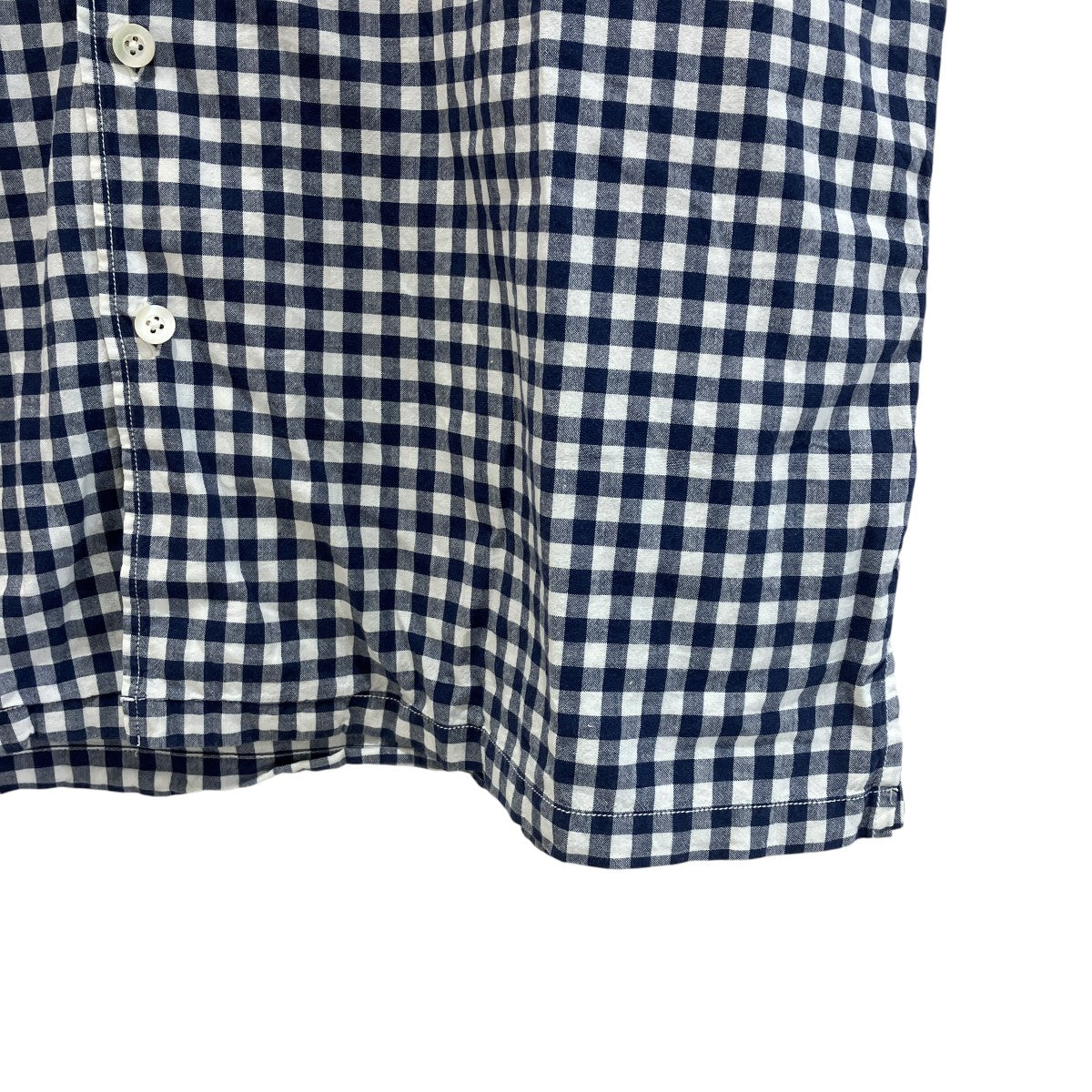 90sOpen Collar Short Sleeve Shirt COTTON GINGHAM CHECK半袖シャツ