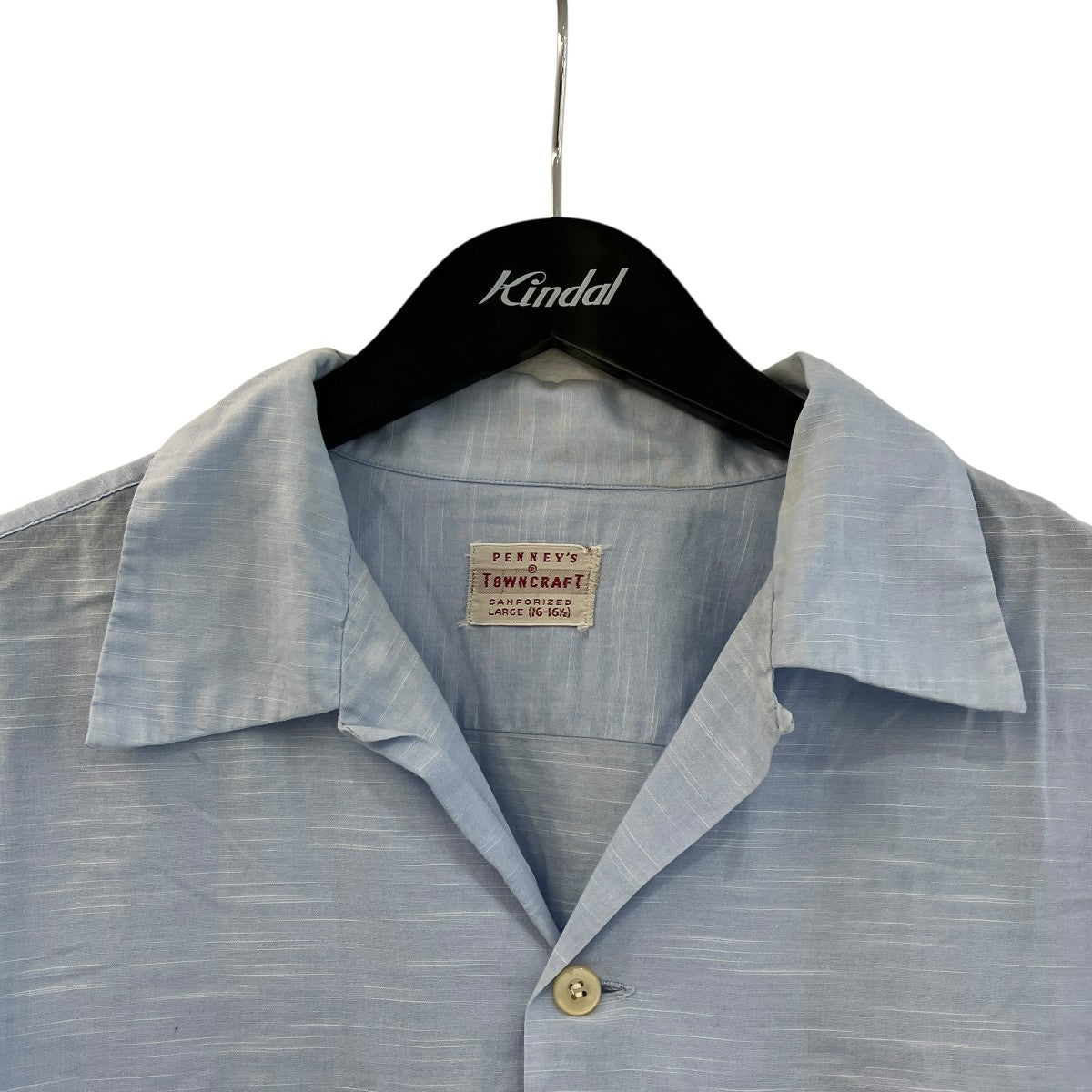 50sカスリ柄 open collar shirtオープンカラーシャツ