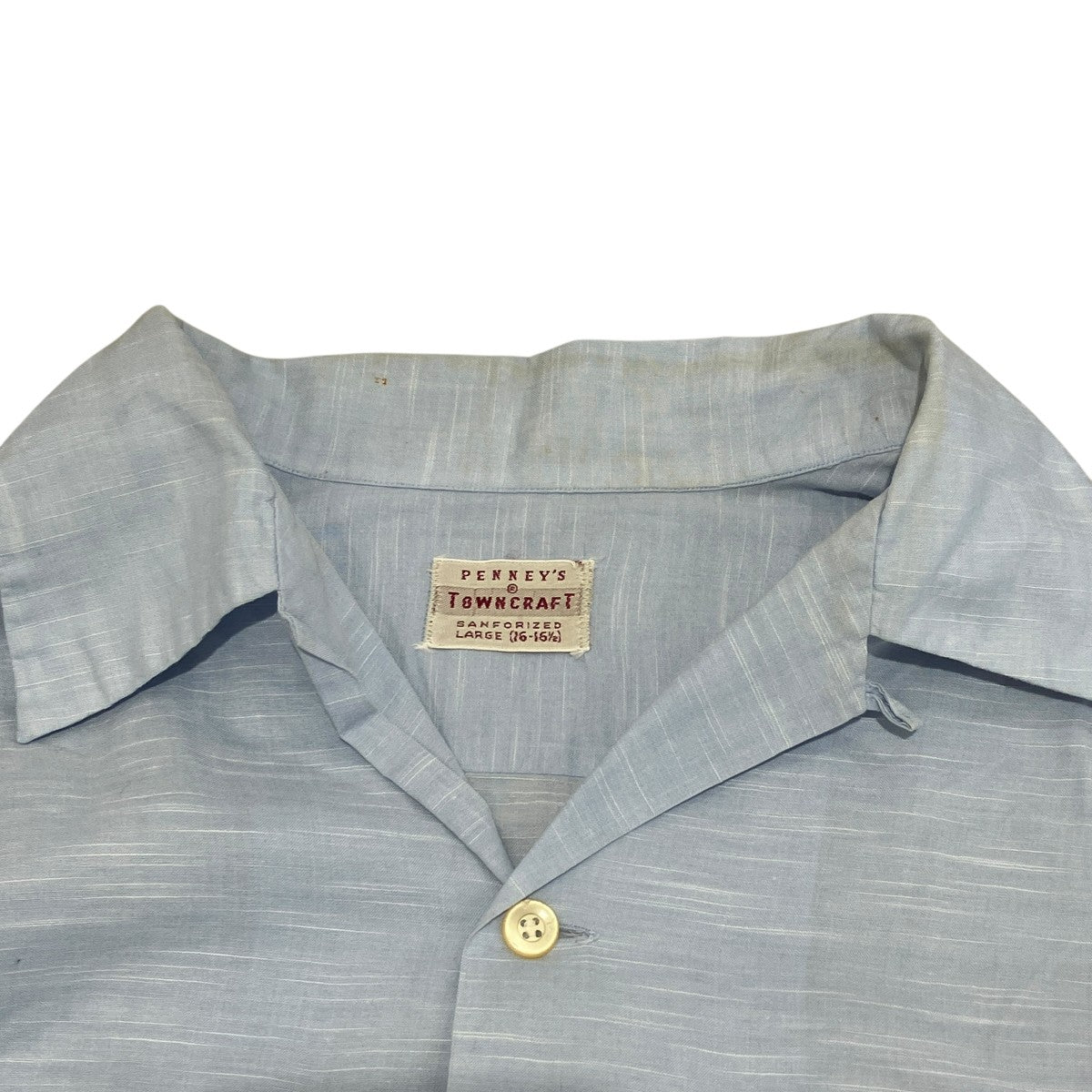 50sカスリ柄 open collar shirtオープンカラーシャツ