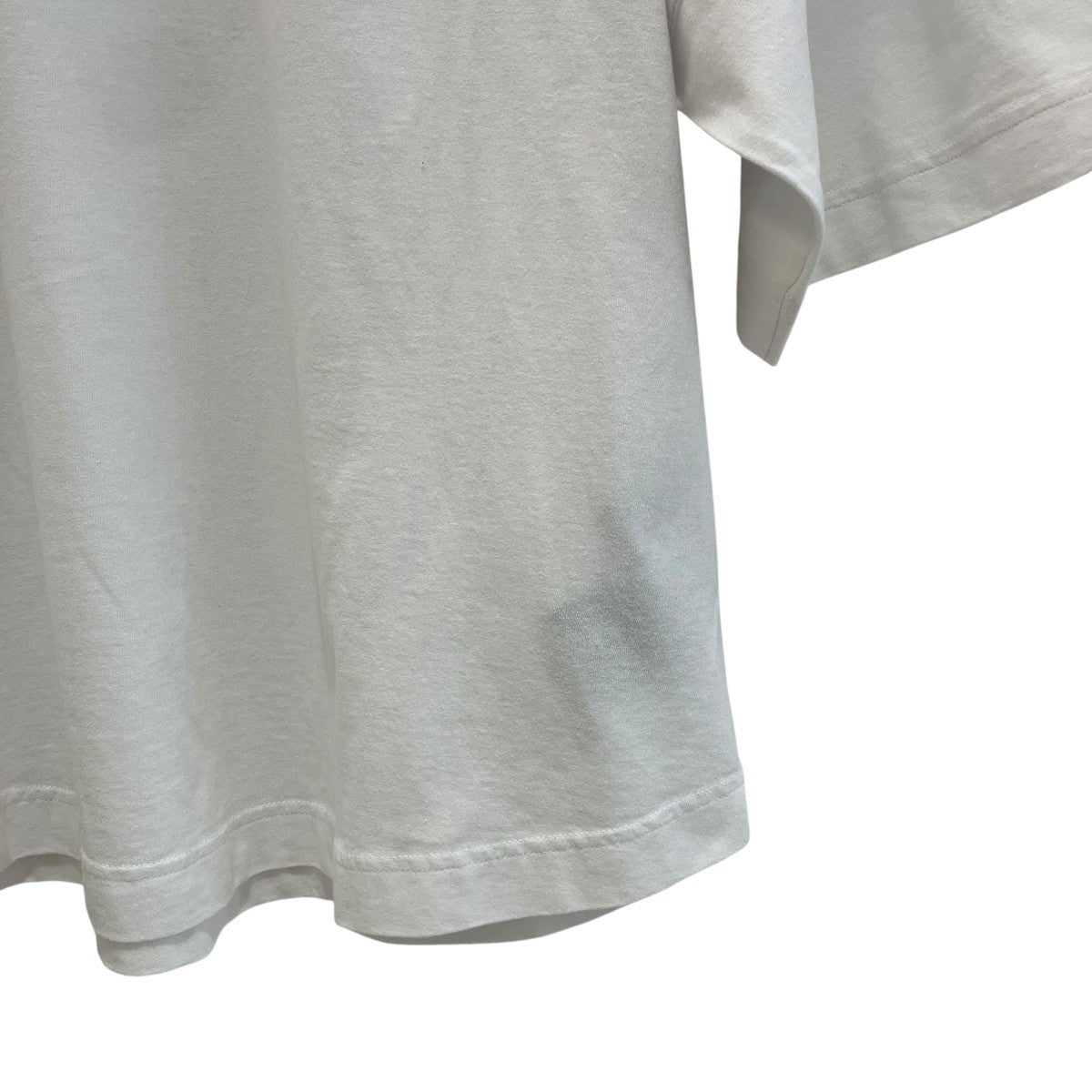 White graphic T-shirt パームツリー半袖TシャツPMAA002F22JER004