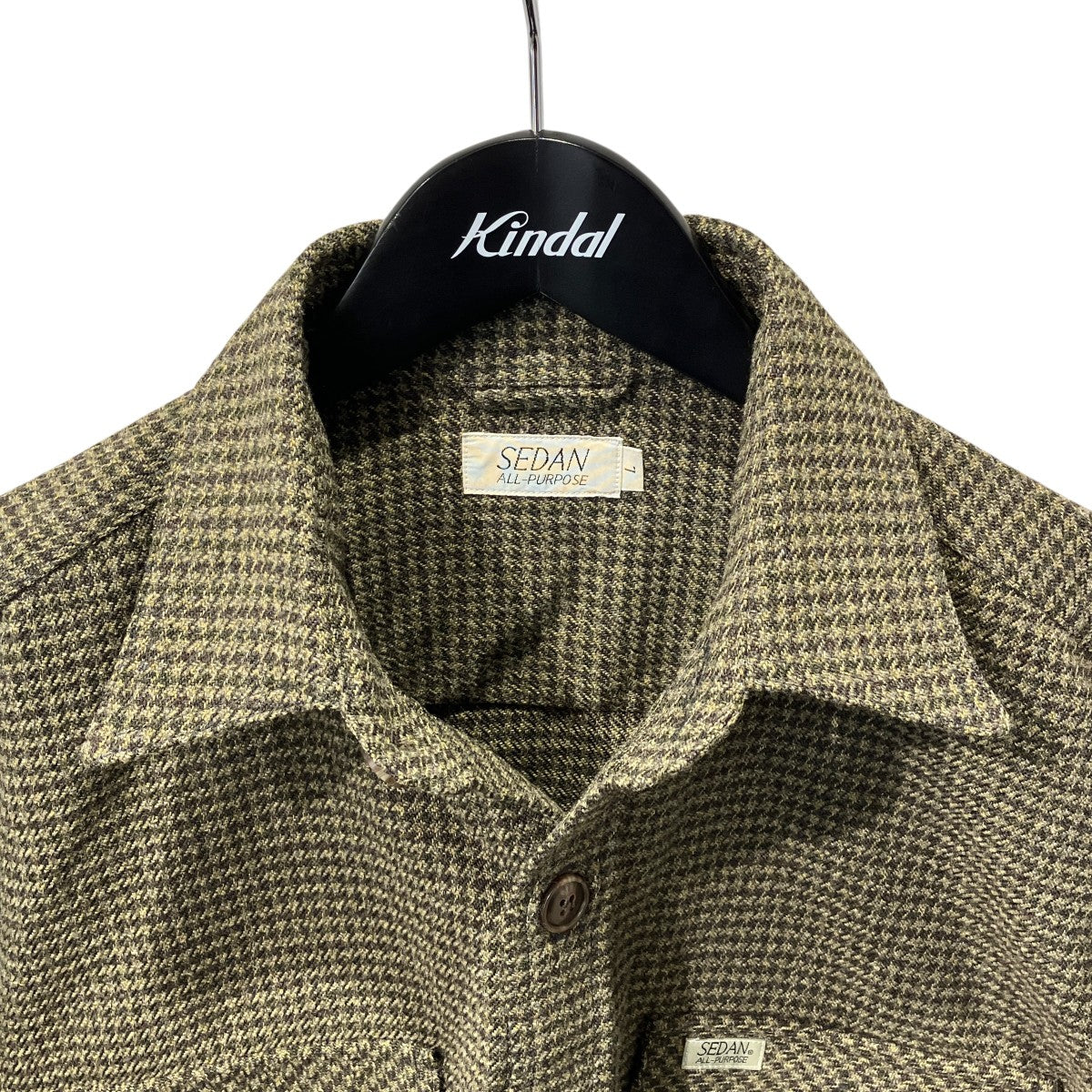 SEDAN ALL-PURPOSE 23AWTech Tweed CPO Shirt千鳥格子長袖シャツSD23F-SH04 古着・中古-3枚目のアイテム画像