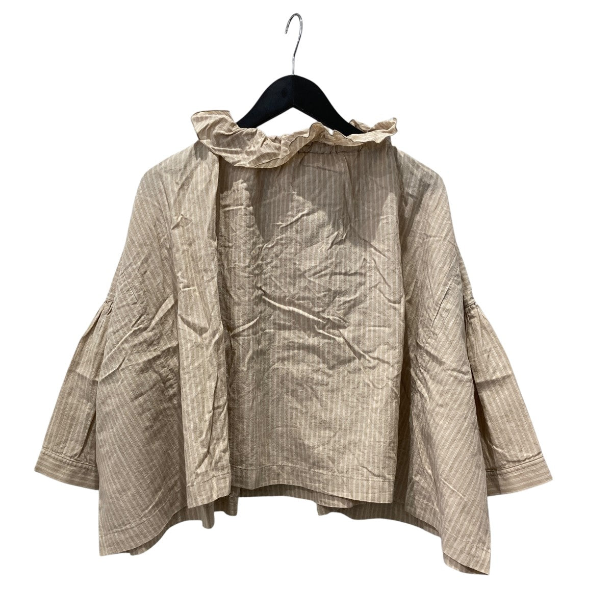 nest Robe 26SSコットンリネンストライプフォークロアショートブラウス01261-1169 古着・中古-2枚目のアイテム画像