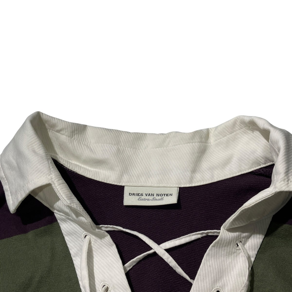 DRIES VAN NOTEN 24SSレースアップラガーロングスリーブポロポロシャツ 古着・中古-8枚目のアイテム画像