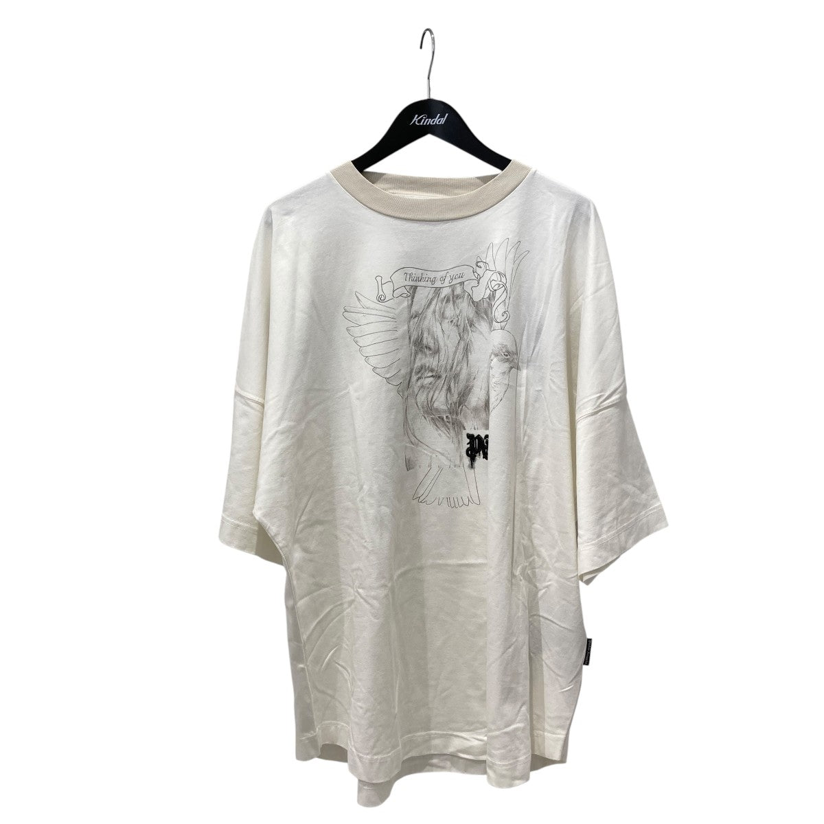 Palm Angels The Portrait Pencil Over Tee半袖TシャツPMAA002F24JER0080309 古着・中古-1枚目のアイテム画像