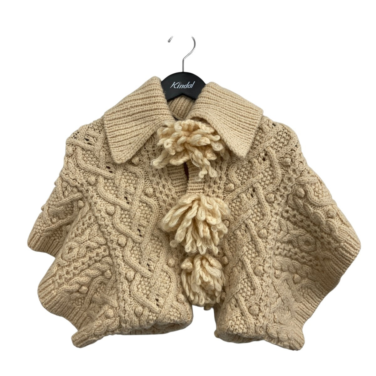 tricot COMME des GARCONS 11AWボンボンフィッシャーマンニットカーディガンニットTH-N024 古着・中古-1枚目のアイテム画像