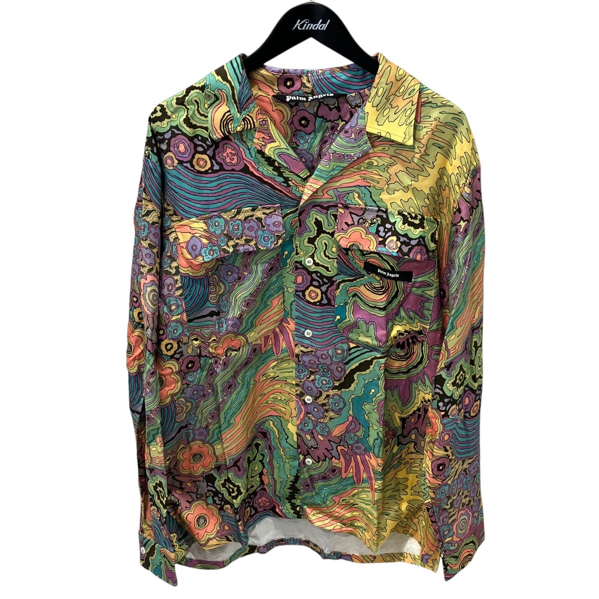 総柄オーバーサイズシャツ総柄シャツPMGE022F23FAB0023684