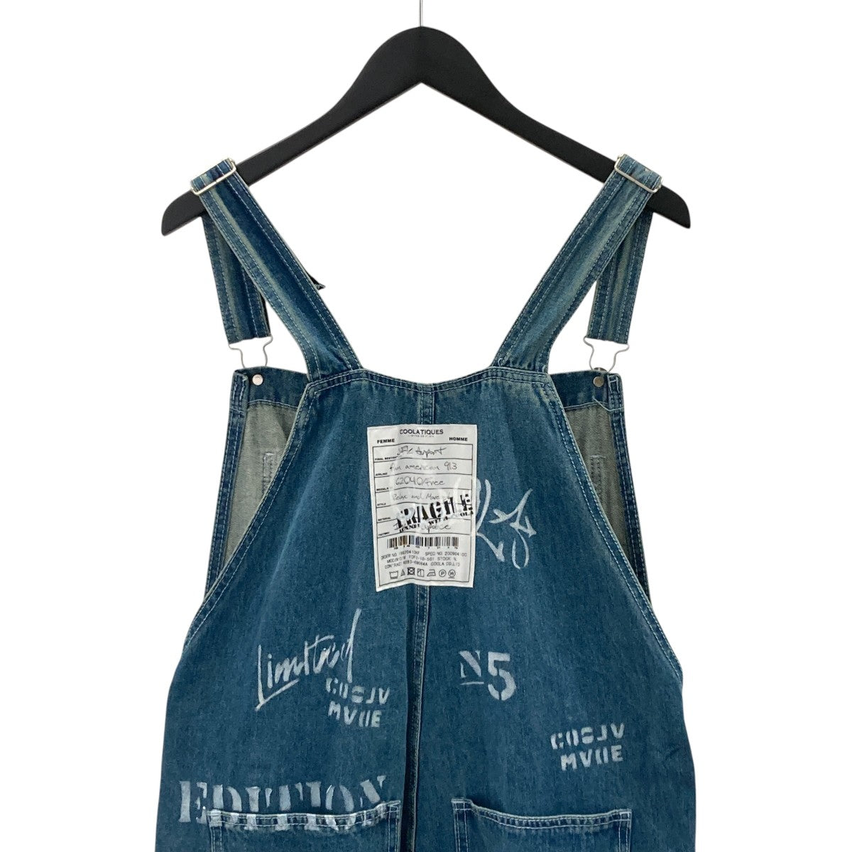 COOLA 25SSPaint ＆ Lace Denim Overallオーバーオール 古着・中古-4枚目のアイテム画像