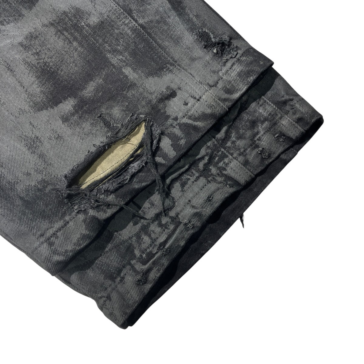 GOJOYJINNI CAMOUFLAGE DISTRESSED DIRTY POCKET WIDE LEG BAGGY JEANSデニムパンツ 古着・中古-5枚目のアイテム画像